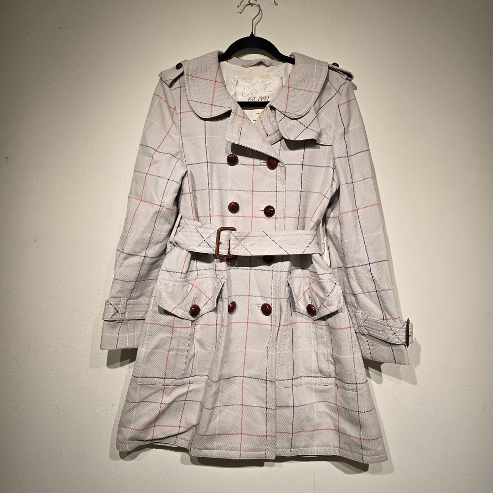 Coach - Plaid Double-Breasted Women's Trench Coat